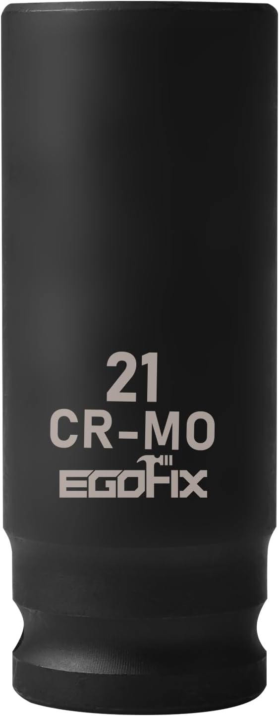 1/2" Drive Deep Impact Socket, 18mm Socket, CR-MO, Metric, 6 Point