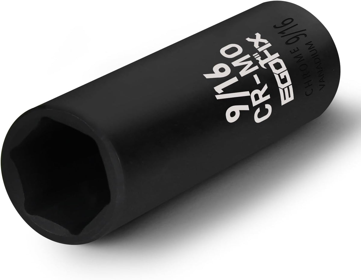 1/2" Drive Deep Impact Socket, 18mm Socket, CR-MO, Metric, 6 Point