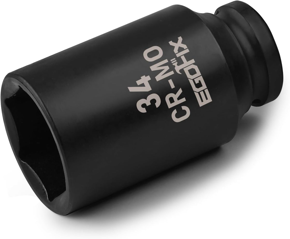 1/2" Drive Deep Impact Socket, 18mm Socket, CR-MO, Metric, 6 Point