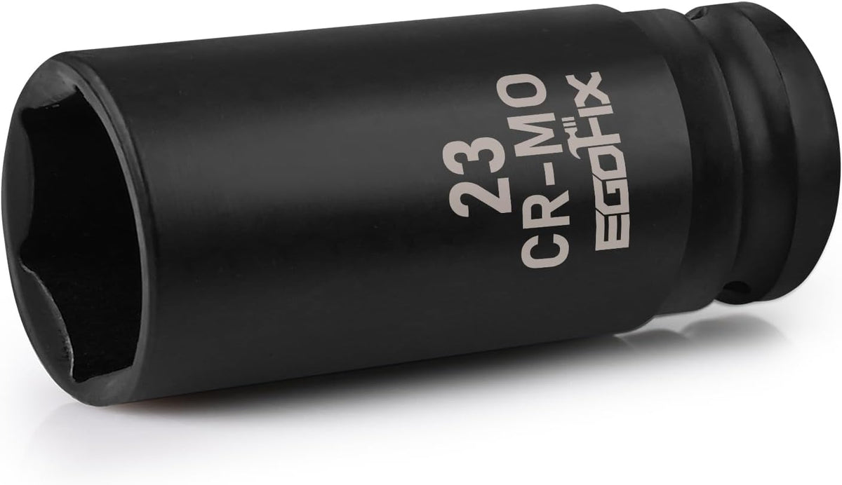 1/2" Drive Deep Impact Socket, 18mm Socket, CR-MO, Metric, 6 Point