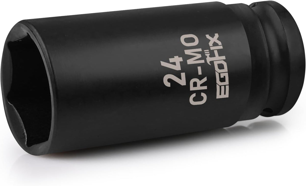 1/2" Drive Deep Impact Socket, 18mm Socket, CR-MO, Metric, 6 Point