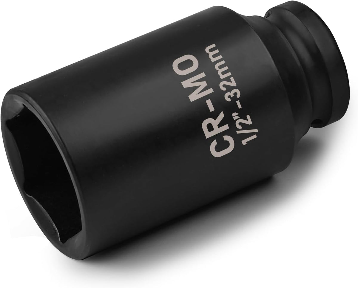 1/2" Drive Deep Impact Socket, 18mm Socket, CR-MO, Metric, 6 Point