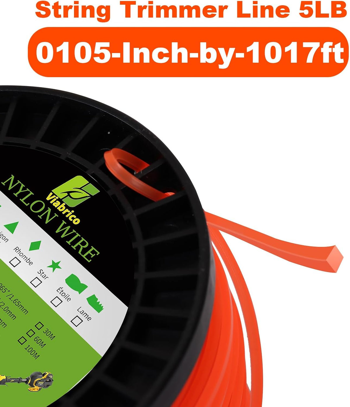 .065" Weed Eater String 820FT x 1.2LB Round String Trimmer Line