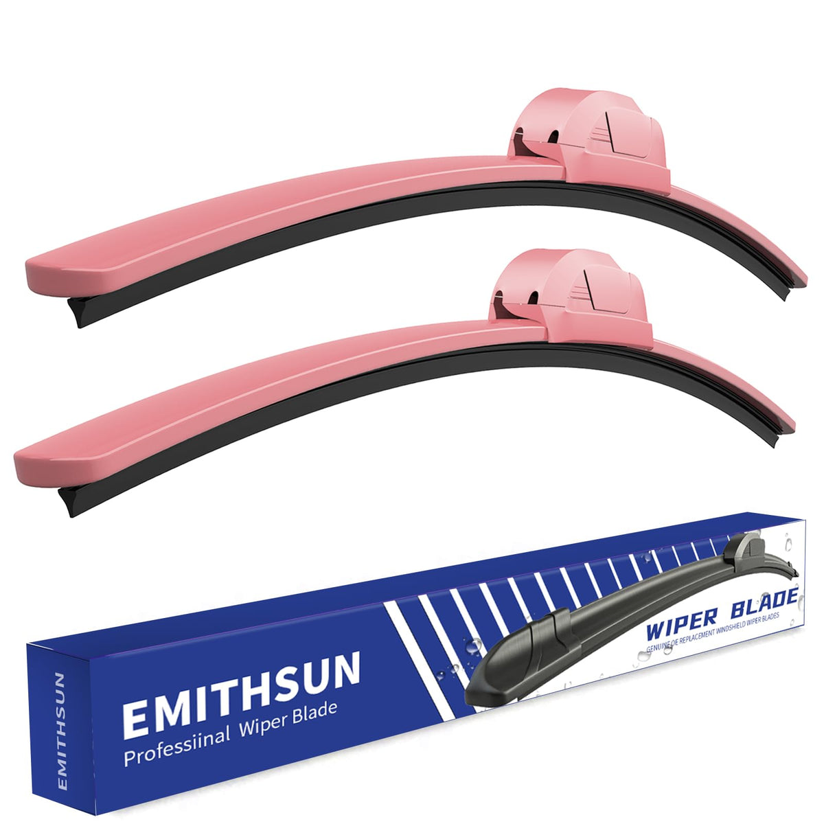 15"+15" Rose Red Windshield Wiper Blades(Set of 2)
