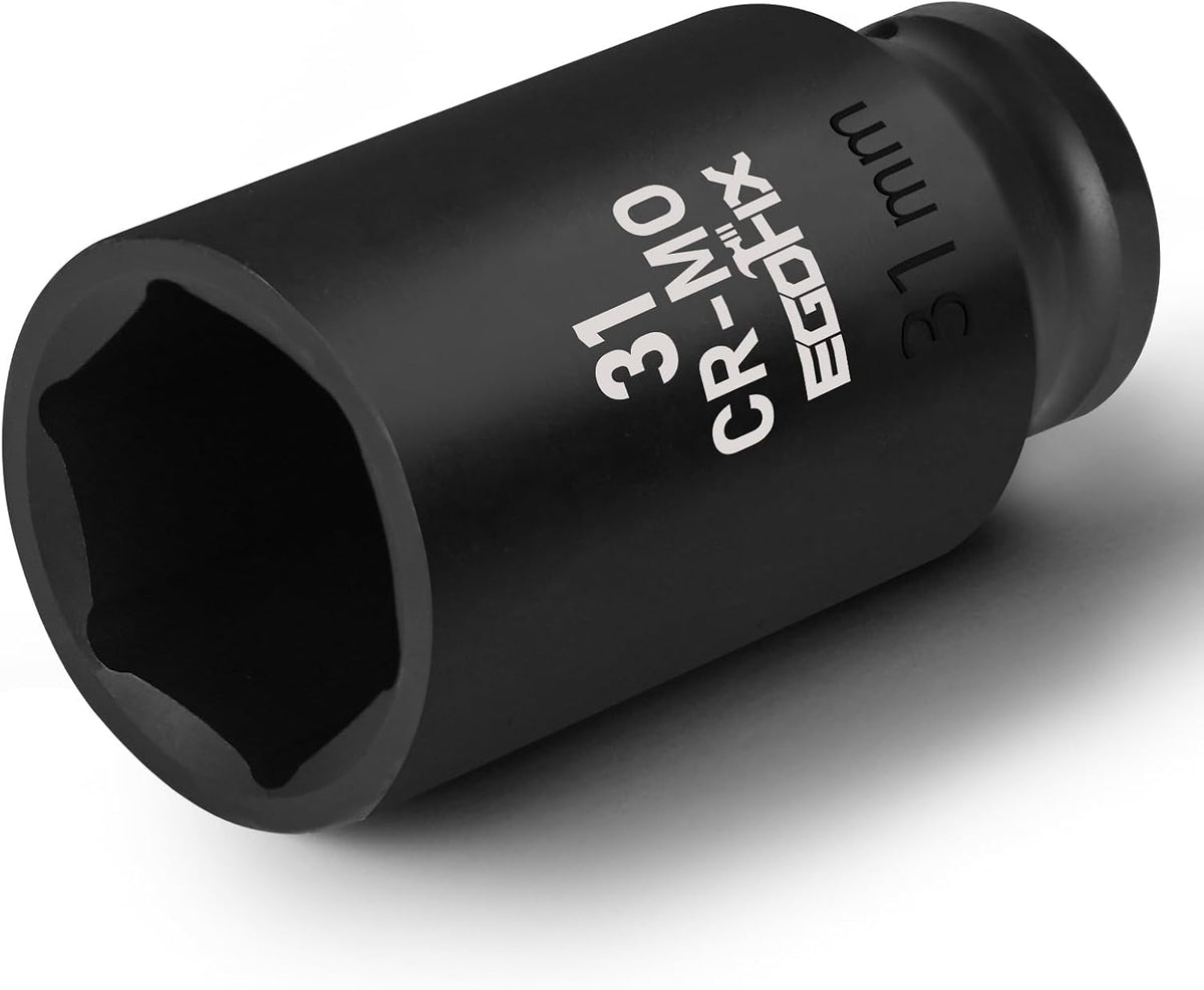 1/2" Drive Deep Impact Socket, 18mm Socket, CR-MO, Metric, 6 Point