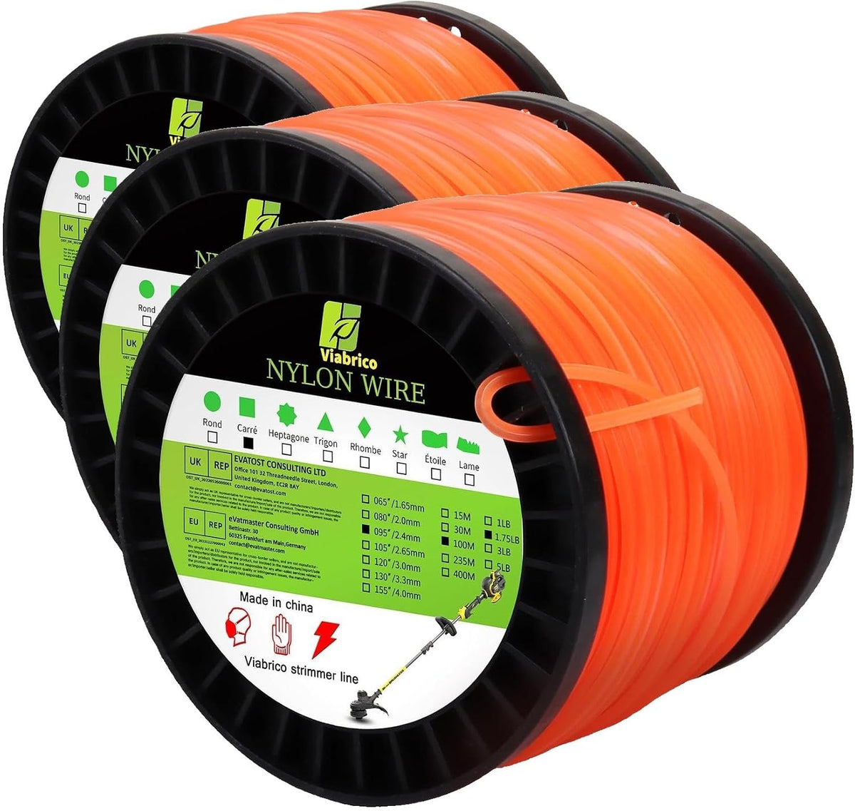 .065" Weed Eater String 820FT x 1.2LB Round String Trimmer Line