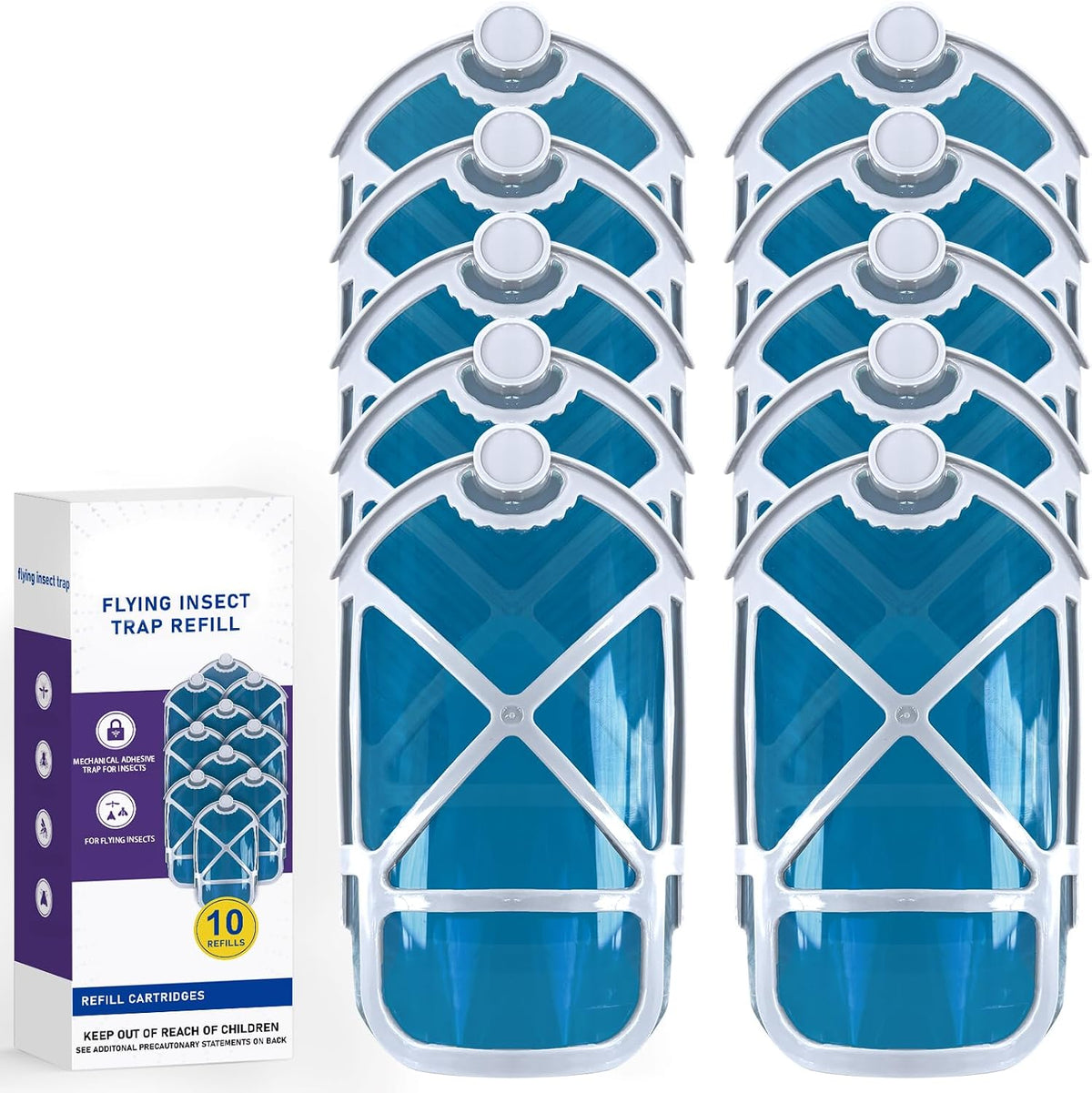 16 Pack Refill Cartridges, 2026 Upgraded Flying Insect Trap Refills Compatible with Flying Insect Trap Indoor Light M364 M364A Fully Compatible Size(16 Refill Cartridges)