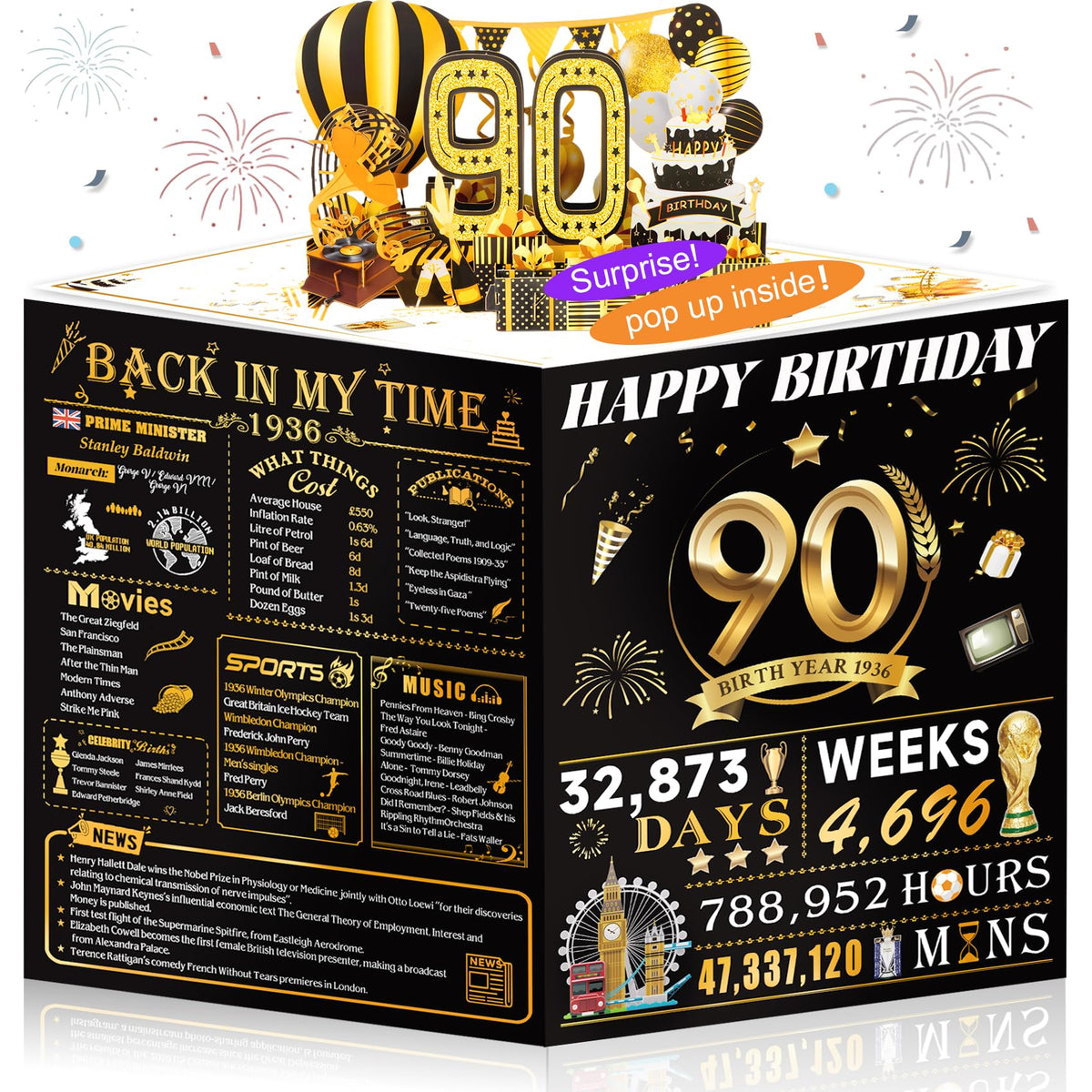 16th Birthday Card for Girl Boy Son Daughter, Big Pop Up 16th Birthday Cards for Grandson Granddaughter, Back In 2010 Funny 16 Year Old Birthday Decorations