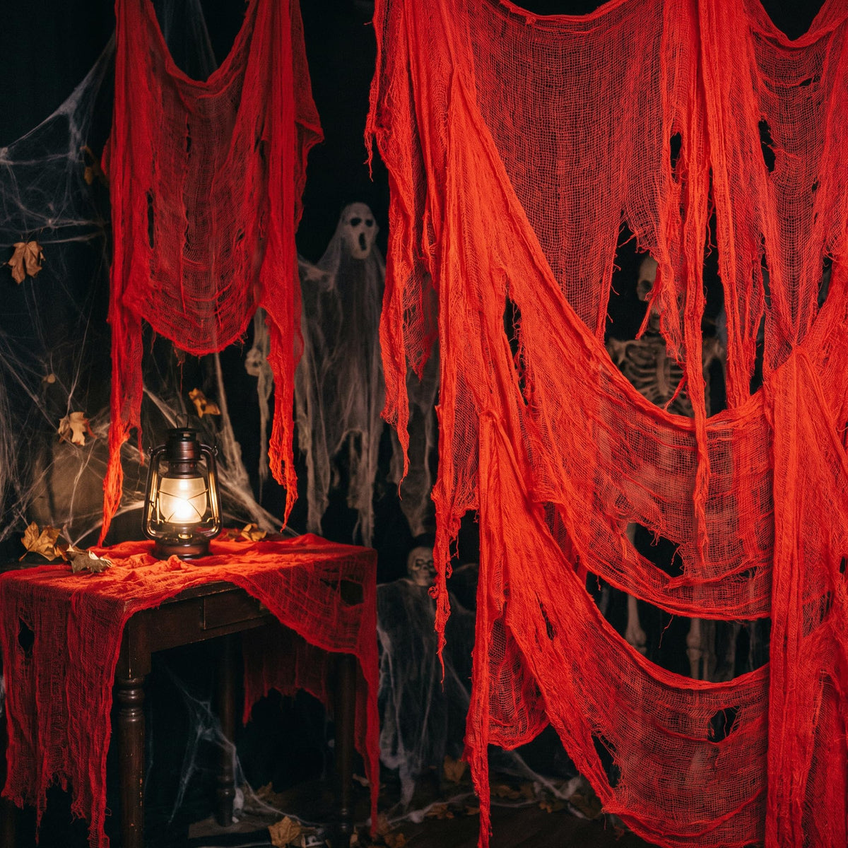 197" x 85" Halloween Creepy Cloth,Spooky Fabric Gauze for Party Decoration